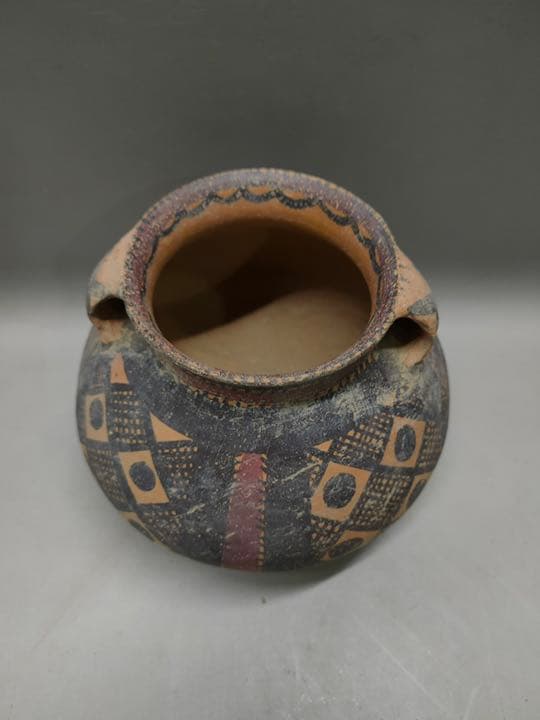 仰韶彩陶 アンダーソン土器 素焼き 加彩双耳土器.壺 骨董品 陶芸