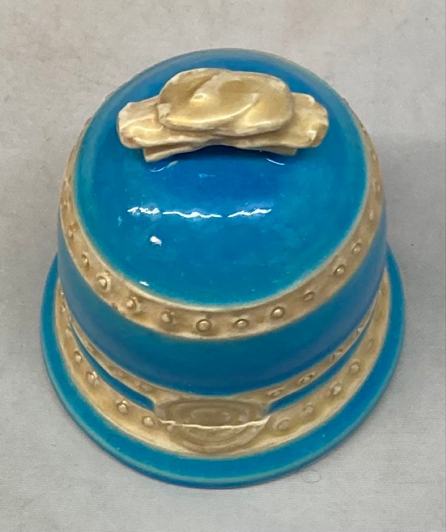 B333b 双竜頭釣鐘 香合 吾唯足知 作者不詳 保存用桐箱付 茶道具