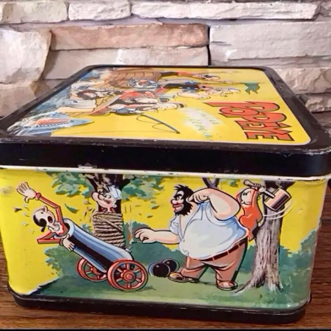 60s ポパイ POPEYE ブリキランチボックス 水筒付き ビンテージ