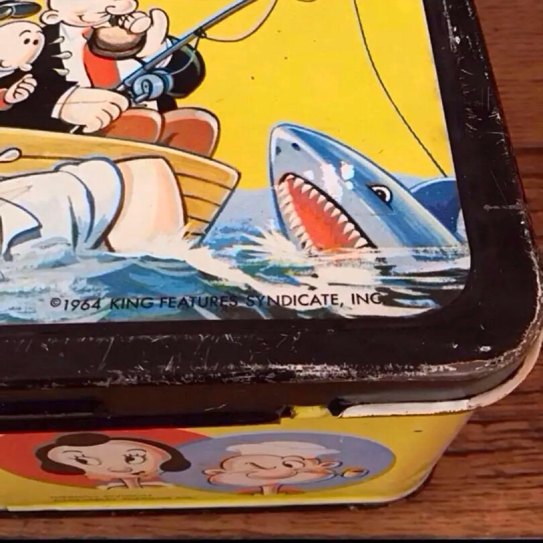 60s ポパイ POPEYE ブリキランチボックス 水筒付き ビンテージ