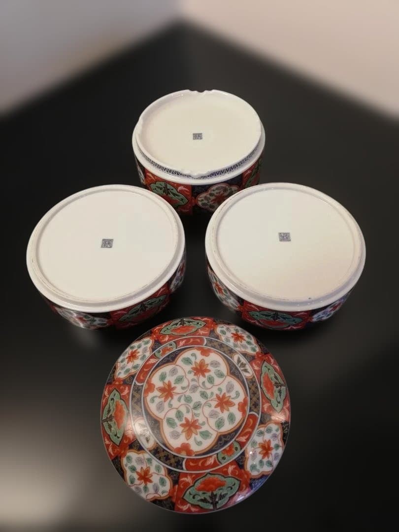 有田焼　龍峯　3段重　重箱（木箱付）