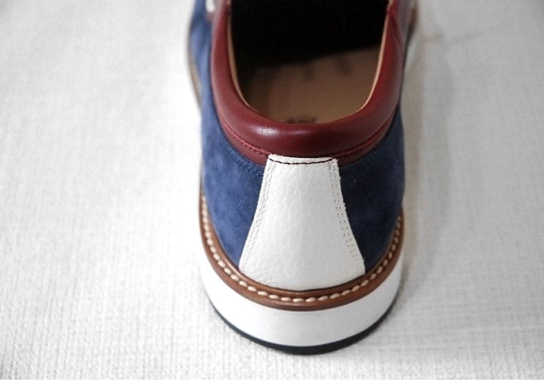 TOD'S デッキシューズ 27cm 紺×白×ボルドー イタリア製