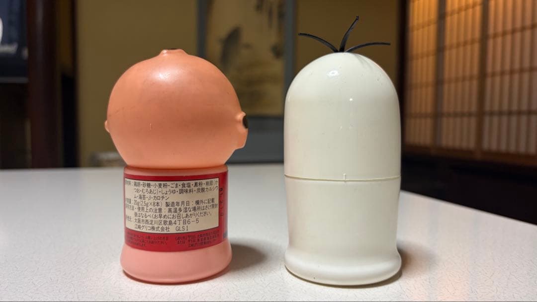 【昭和レトロ】グリコいりたまごふりかけ竜の子太郎&丸美屋ふりかけオバＱ　ケース