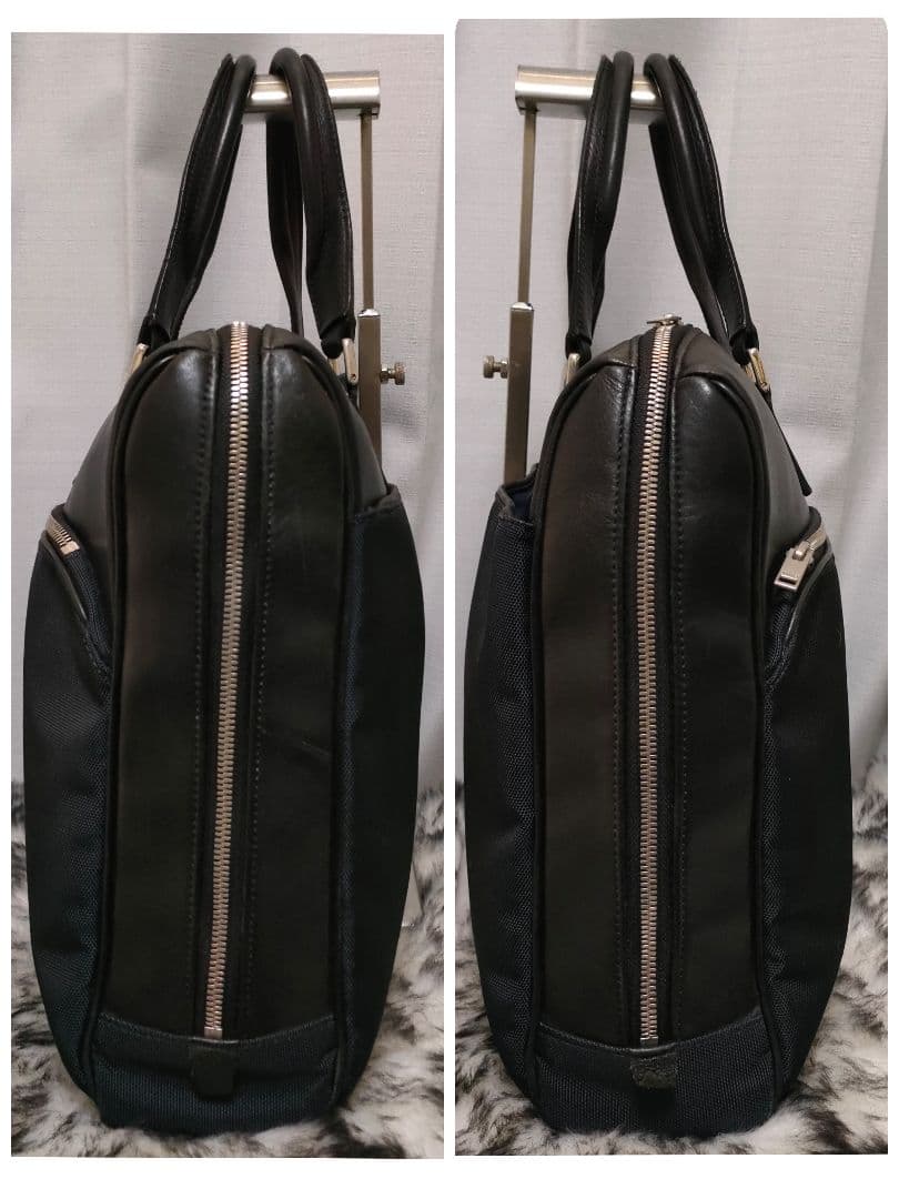 PORTER ブリーフケース ブラック レザー ポーター バッグ 黒 革ネイビー