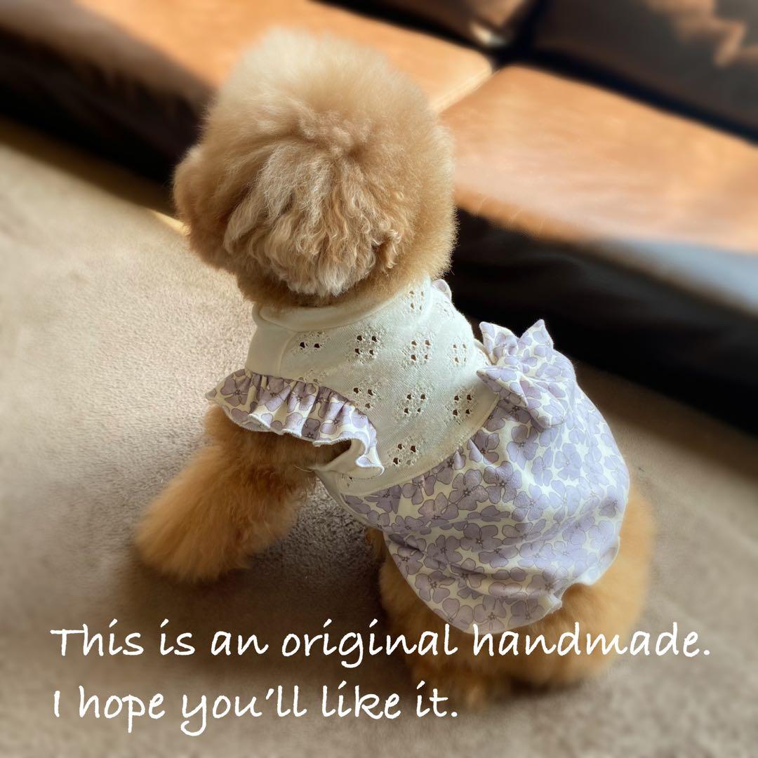 犬服サークルコットンフリフリハンドメイド Lovely❤Toy poodle