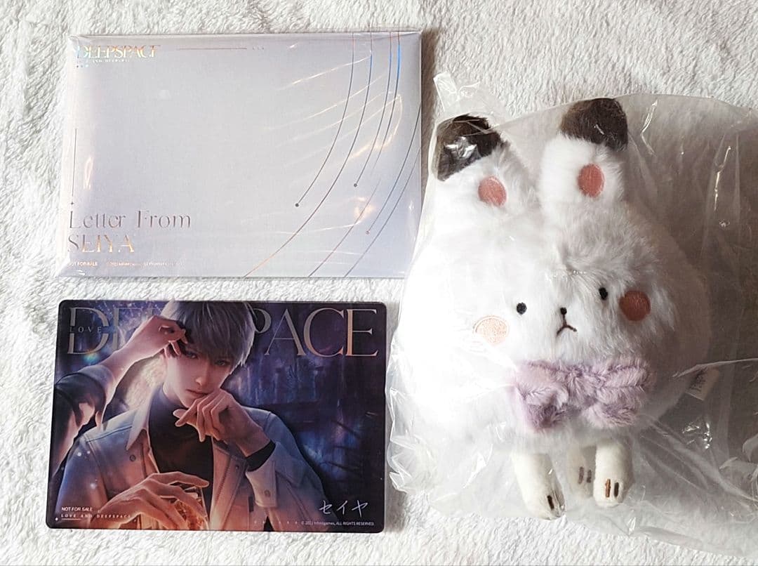 恋と深空 日本語版VIP特典 セイヤ アクリルブロック、ぬいぐるみ、手紙