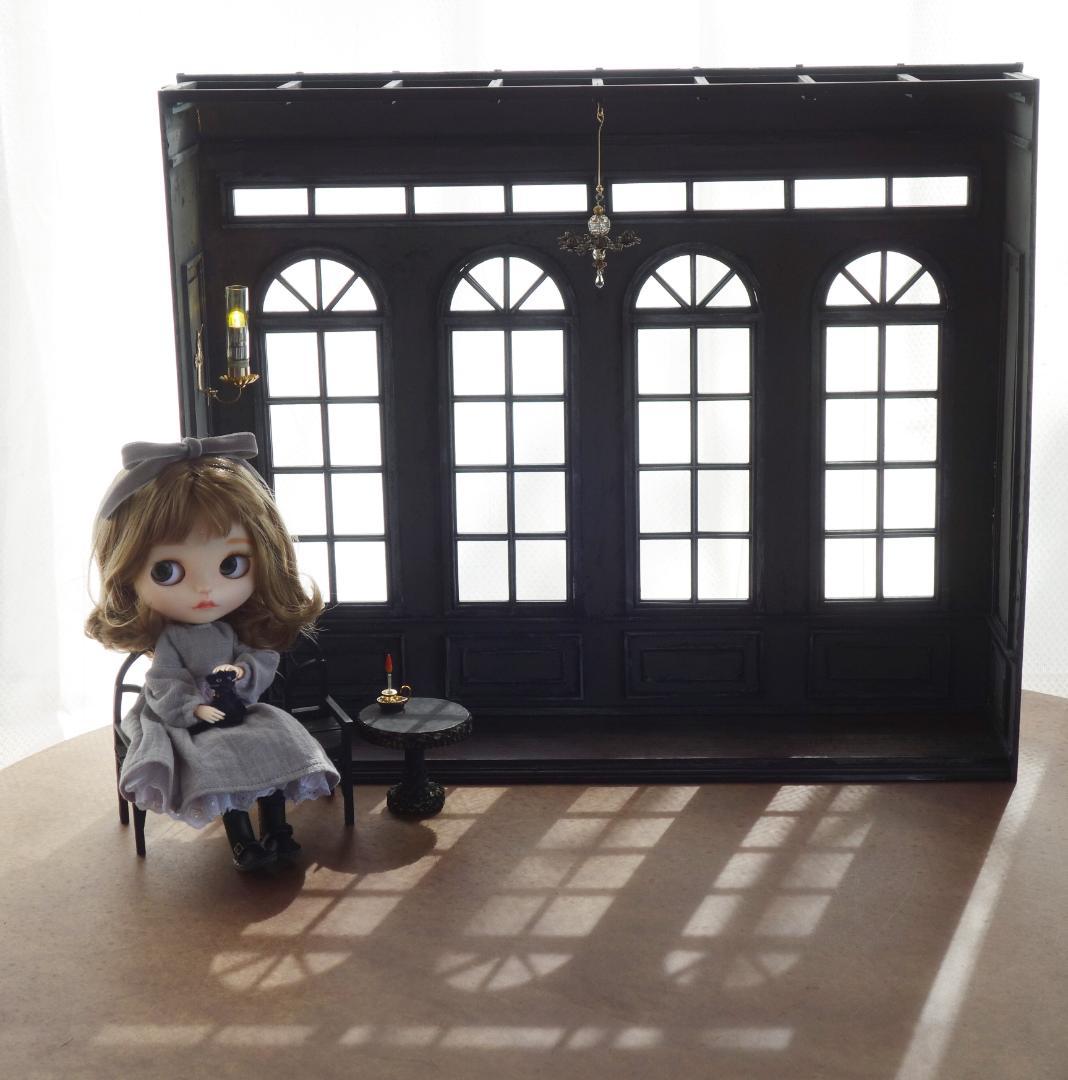 背景ボード 木製ドールハウスNo.3 ゴシック