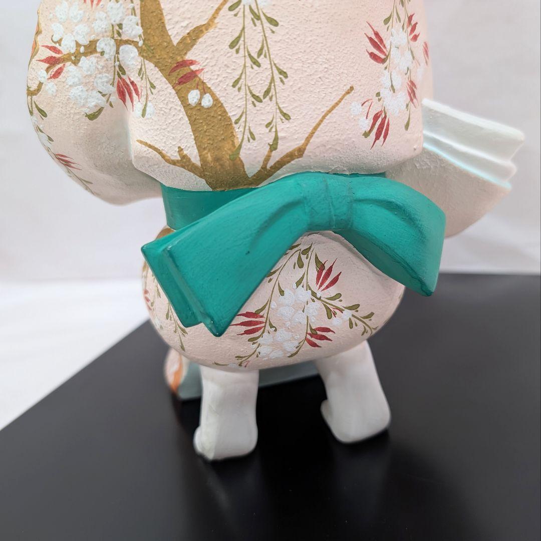 博多人形 寛作 小袖 美人座姿 日本人形 陶器人形 陶器 焼物 置物 伝統