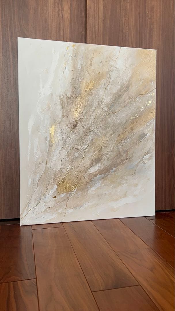 大きめ/金/茶色/絵画/アート/抽象画/ニュアンス/モダン/ホテル/内装/海外