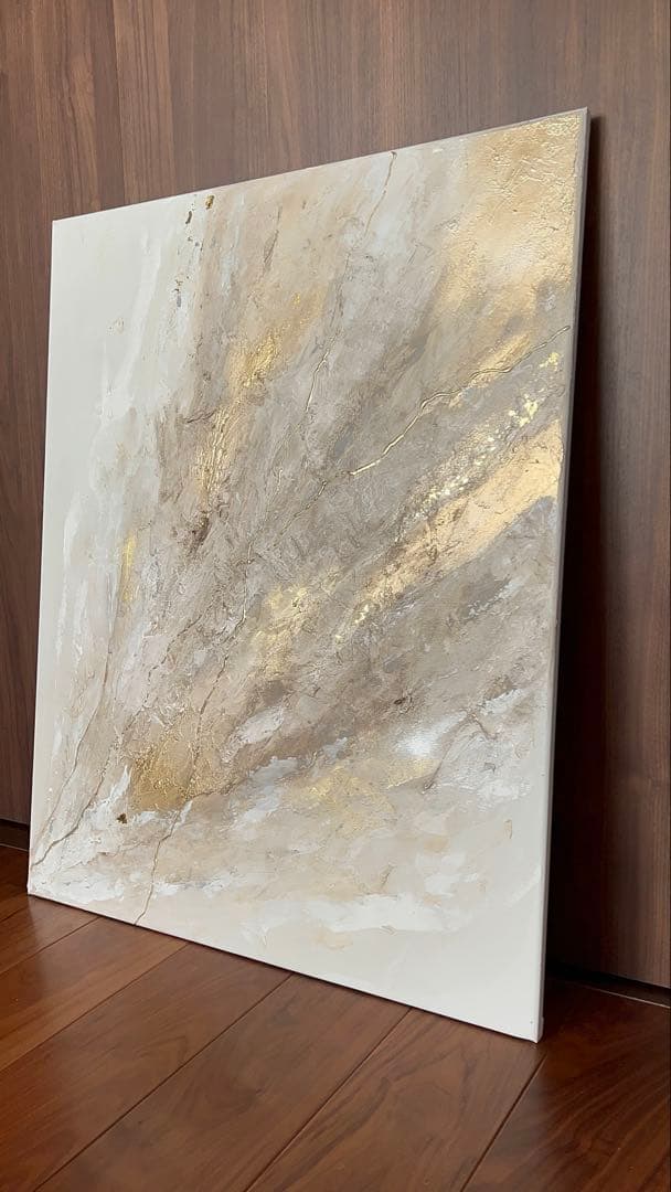 大きめ/金/茶色/絵画/アート/抽象画/ニュアンス/モダン/ホテル/内装/海外