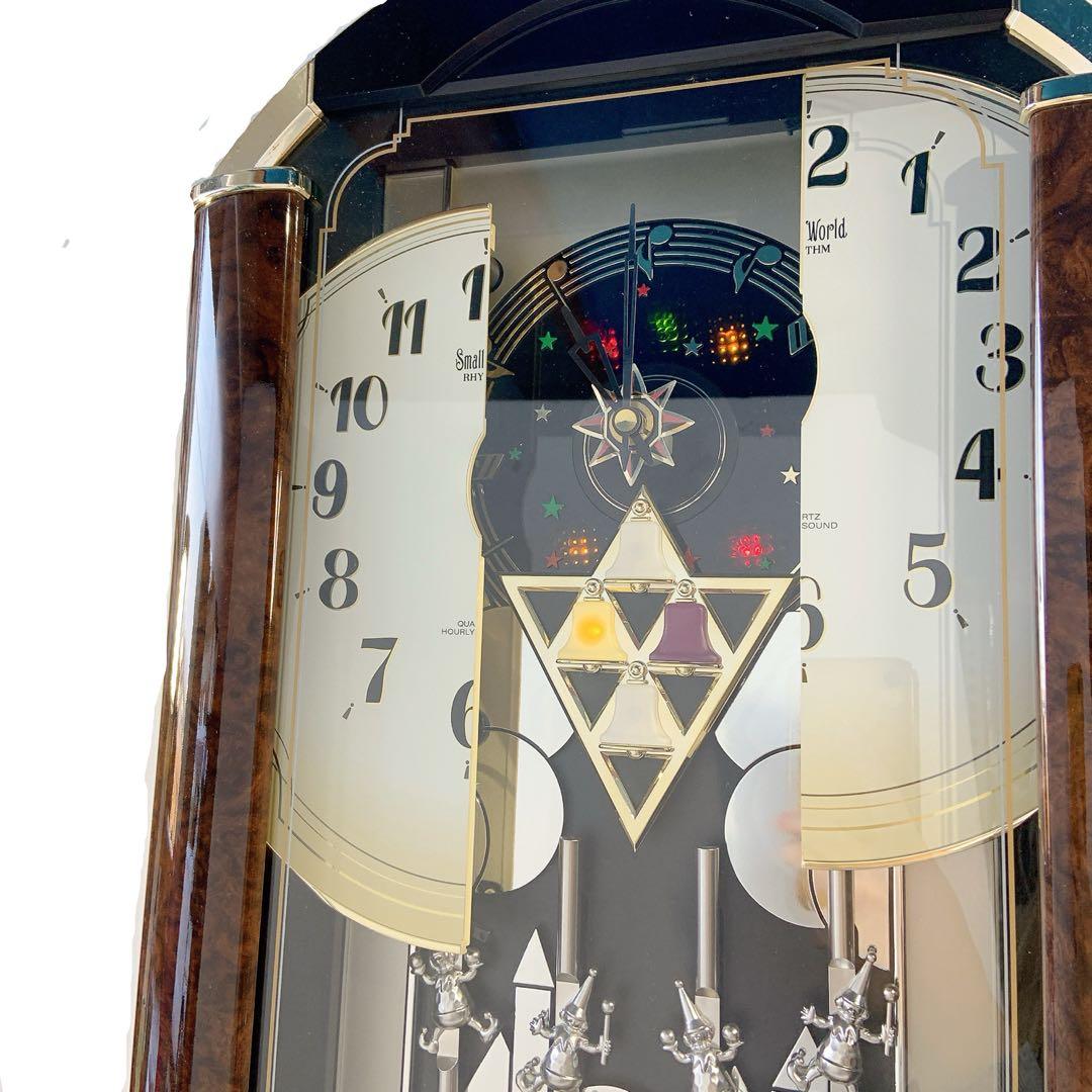 【希少】RHYTHM 壁掛けからくり時計 4MJ849RH リズム時計