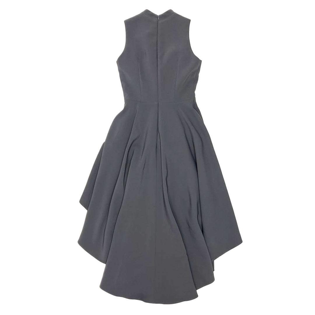 Andy アンディ テールカット プチハイネック ギャザリング ミディアムドレス