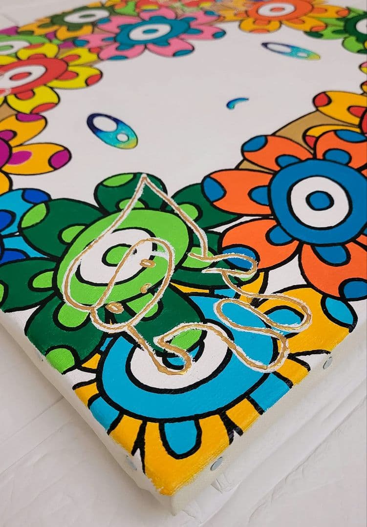 ★鈴木哲也★S6(410×410mm)アクリル原画1点物★送料無料#127