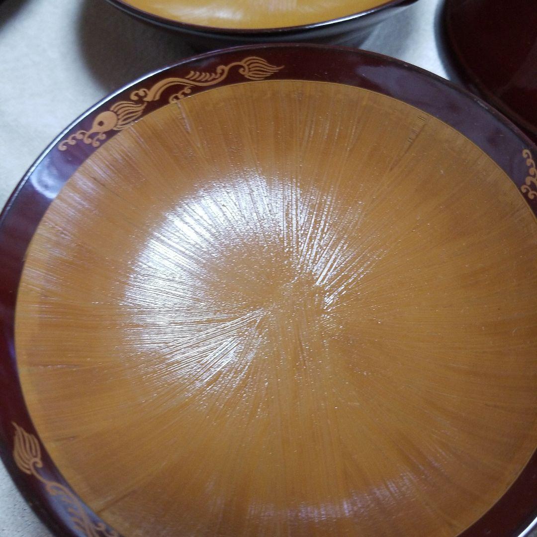 すり鉢のデザイン漆塗りふたつき椀10客です