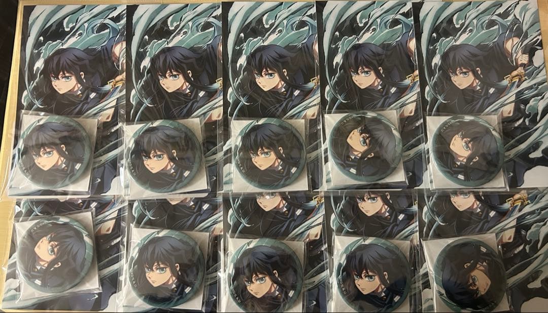 鬼滅の刃 全集中展 時透無一郎 缶バッジ＆ポストカード