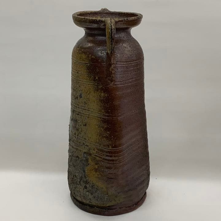 【花入10】常滑1（耳付）二代素三　高さ24.5㎝