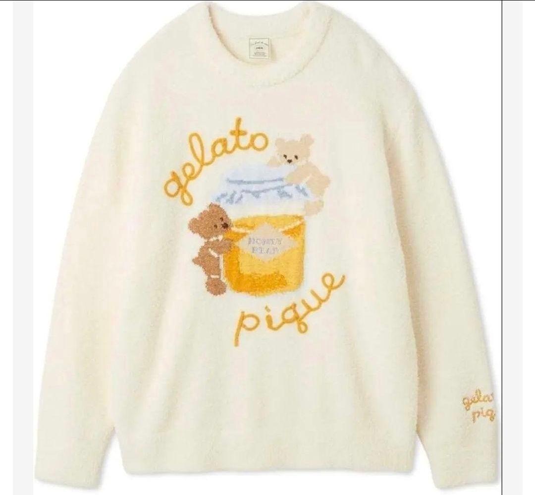 ジェラートピケ はちみつベア柄プルオーバー
