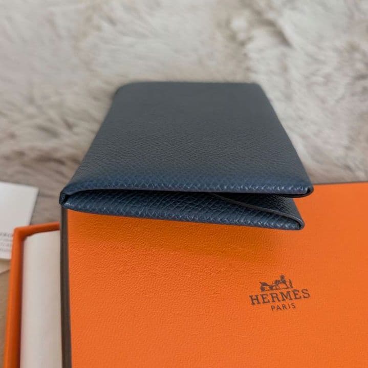 美品 エルメス カルヴィ デュオ エプソン ネイビー2024年製