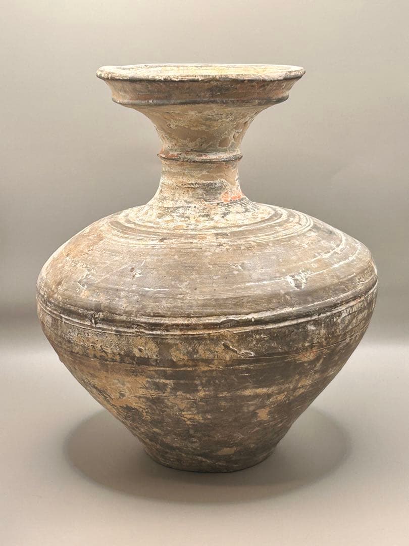 美術品　唐加彩陶瓶　骨董品　陶芸　花瓶　土器　長頸壺　李朝　花瓶　徳利　出土