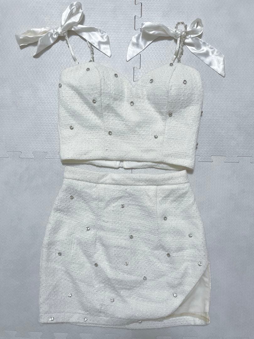 JEWELS ジュエルズ キャバクラ ドレス セットアップ ビジュー リボン