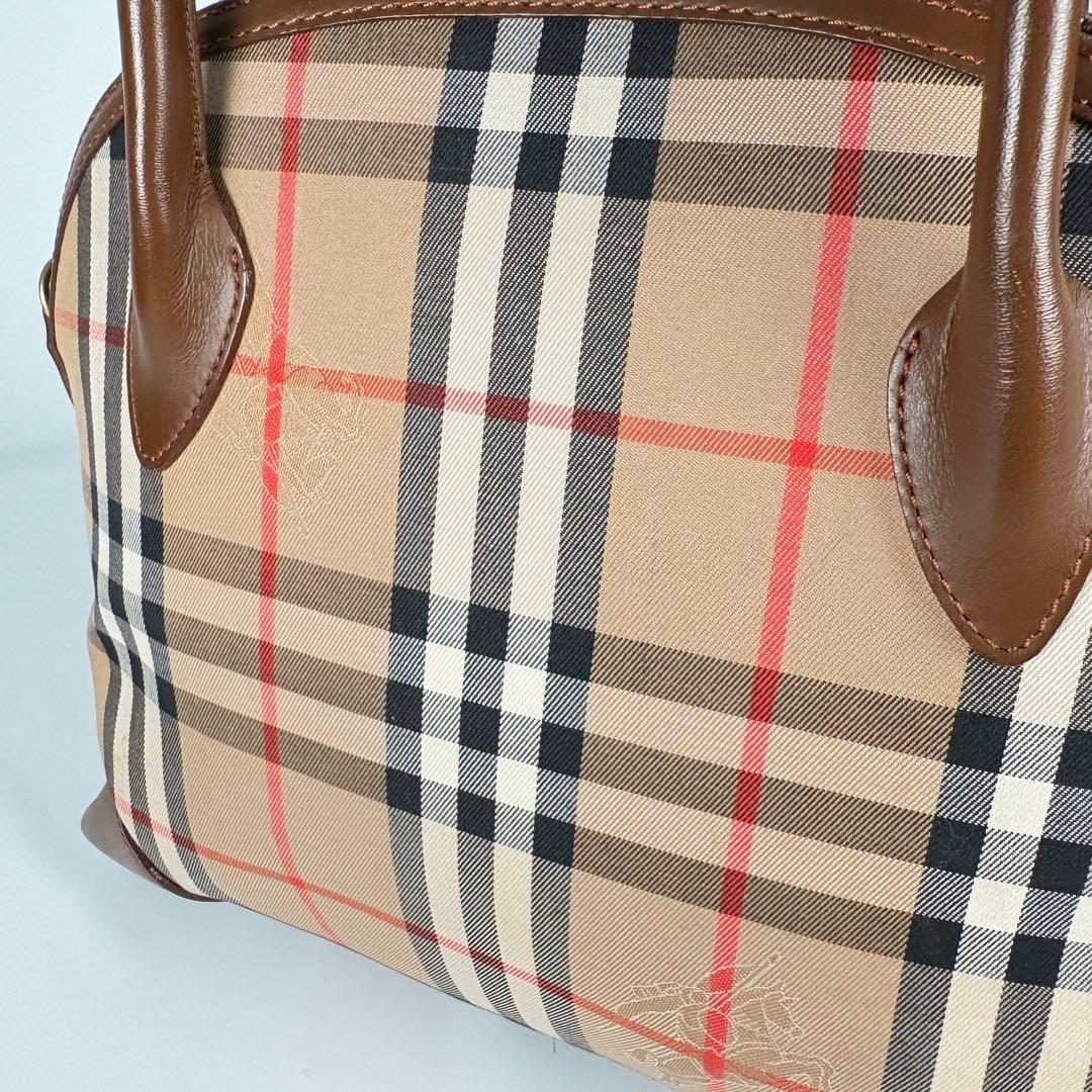 良品　希少　月桂樹　バーバリー　ハンドバッグ　ノバチェック