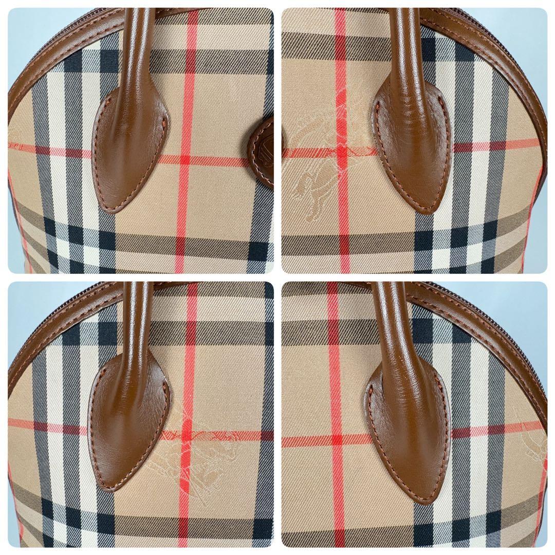 良品　希少　月桂樹　バーバリー　ハンドバッグ　ノバチェック