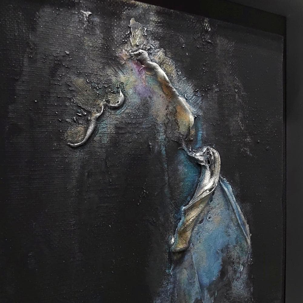 内野隆文 抽象画 F0号 絵画 キャンバス アクリル 現代美術 額縁 内野