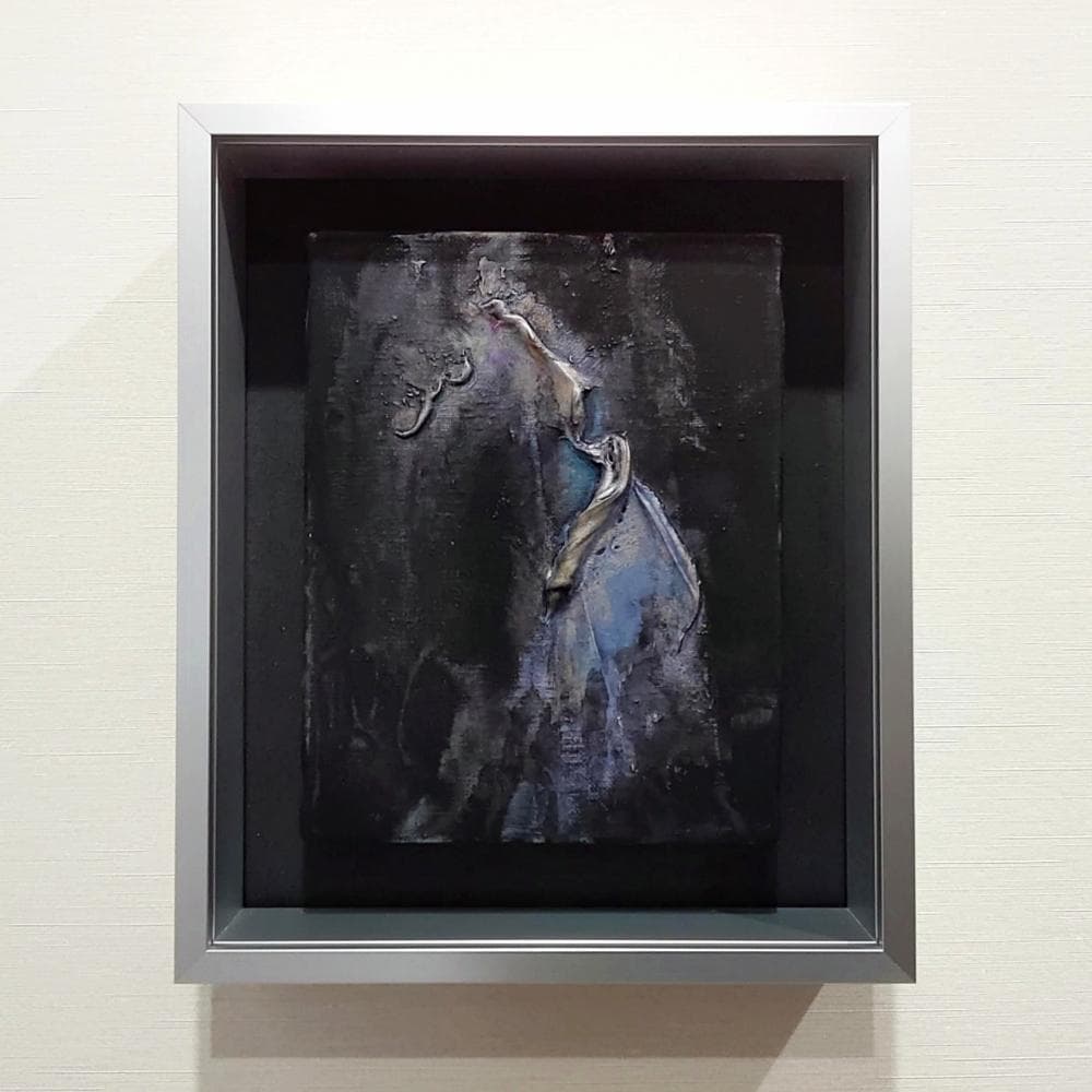 内野隆文 抽象画 F0号 絵画 キャンバス アクリル 現代美術 額縁 内野