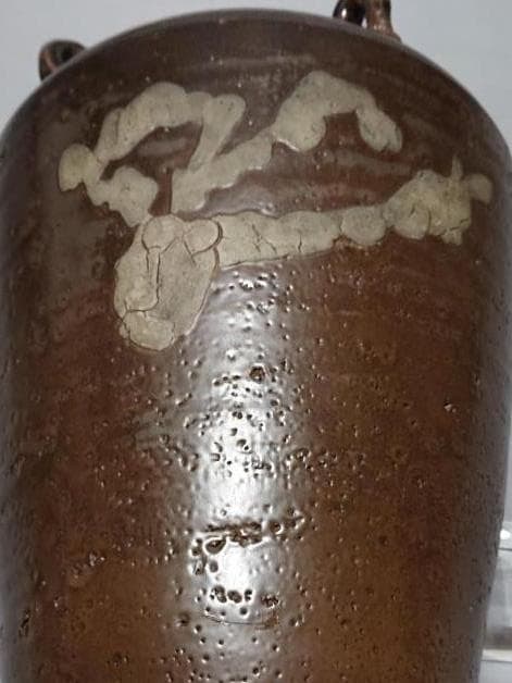 旧家蔵出し 高麗期 黒高麗 四耳壺