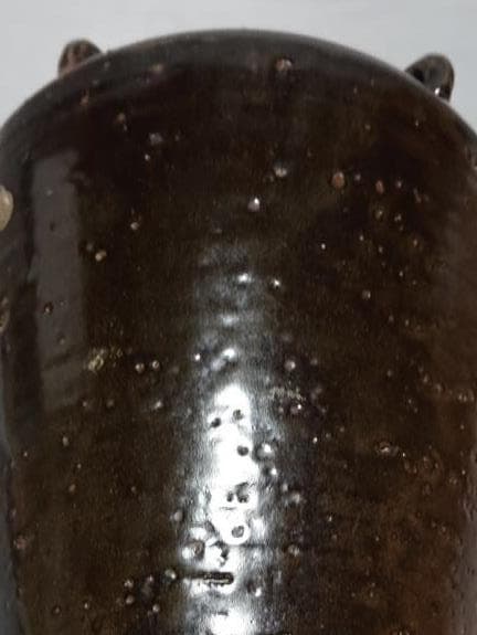 旧家蔵出し 高麗期 黒高麗 四耳壺