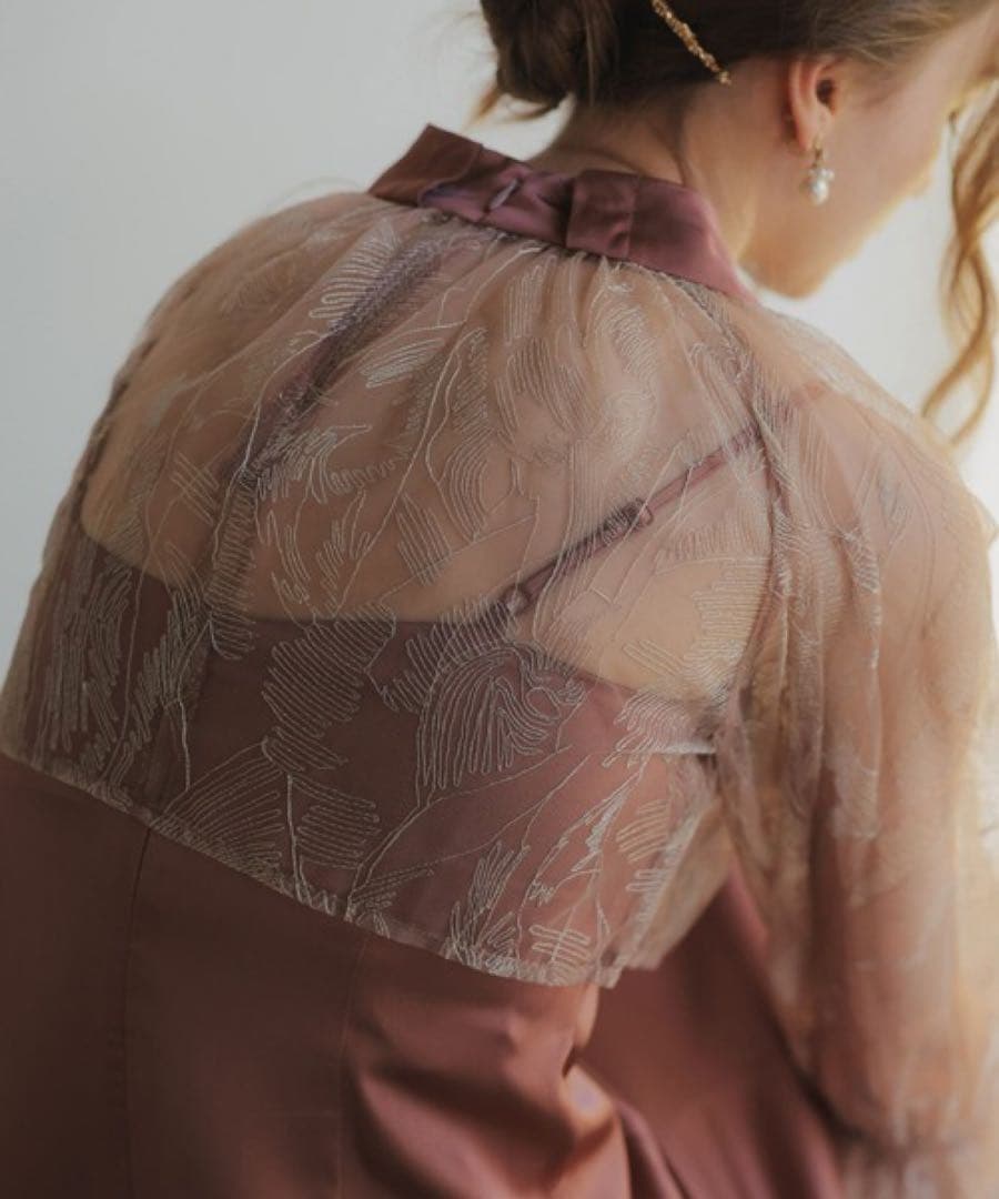 美品】dorry doll ドリードール リーフブラウスセットドレス ピンク系