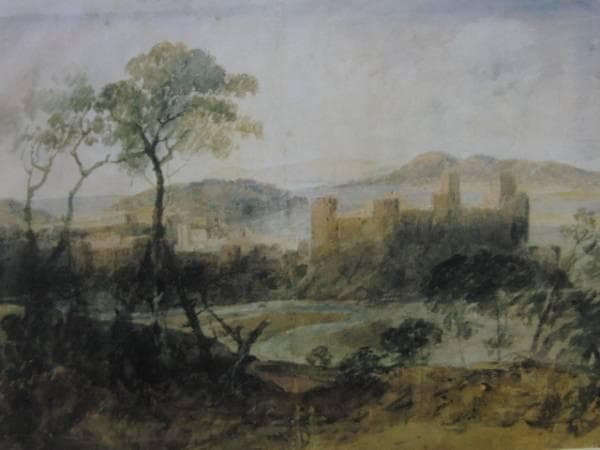 ターナー、南東の方角から見た、希少画集画、 新品額装付