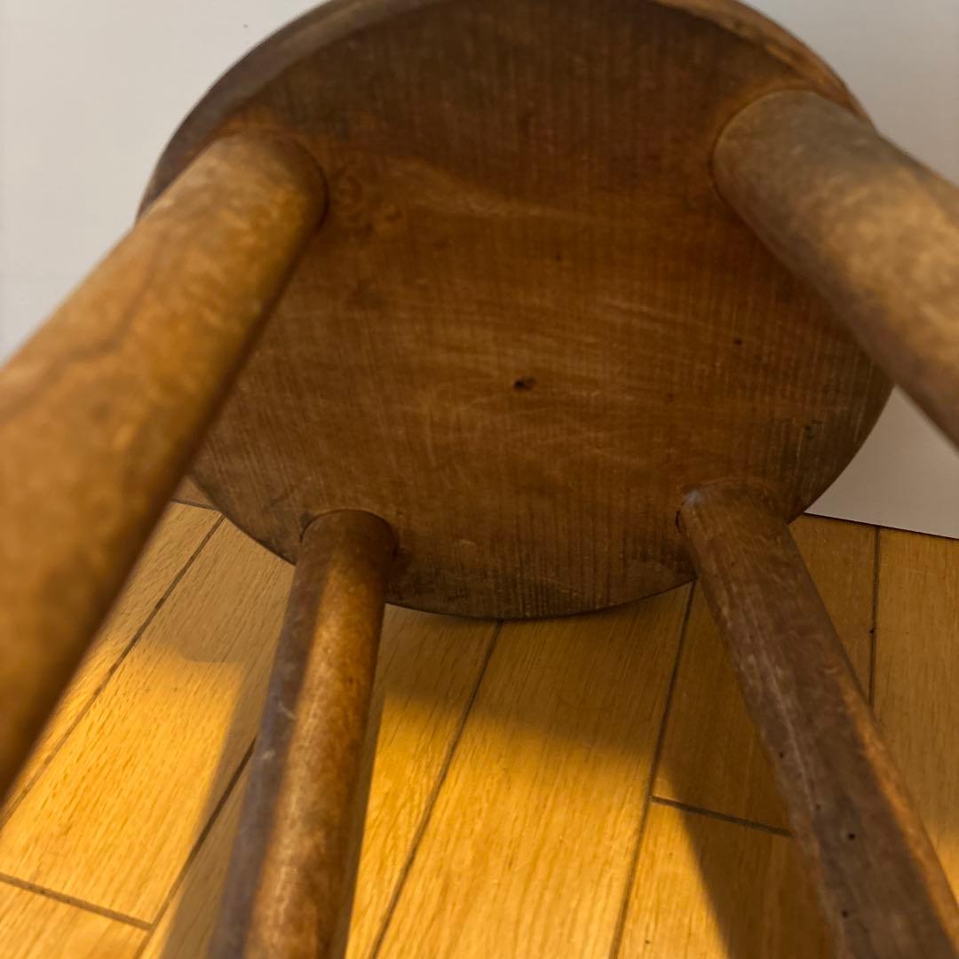 昭和 レトロ アンティーク スツール 丸椅子　木製　古家具　古道具　花台 飾台