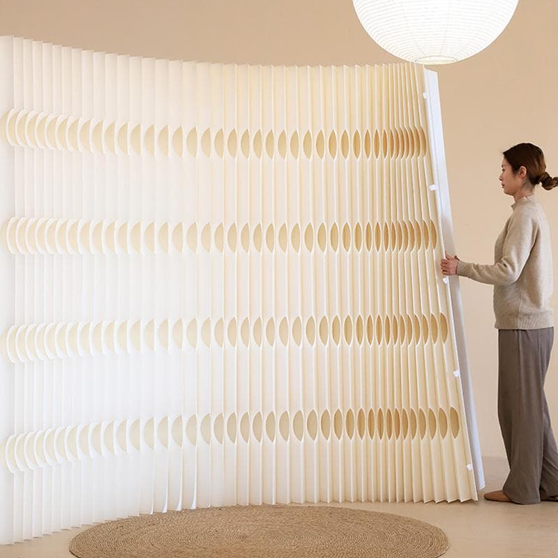 パーテーション間仕切り折り畳み式高さ1.6m長さ2m-3m組立不要ついたて目