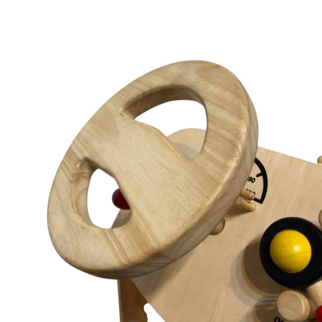PLANTOYS ドライビングシート ハンドル おもちゃ 木製 クルマ 運転