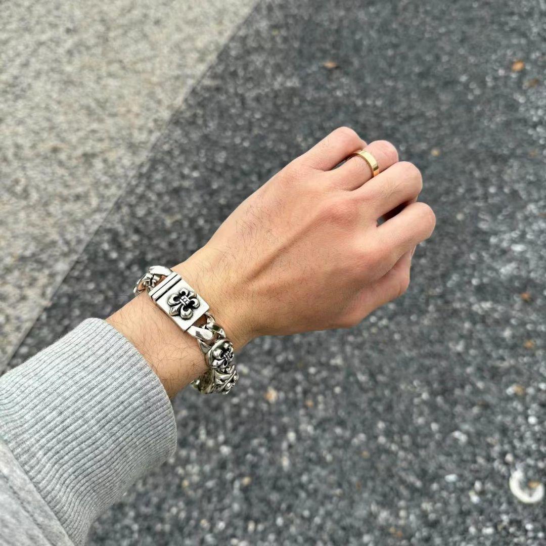 CHROME HEARTS フレア リンク ブレスレット 925 シルバー