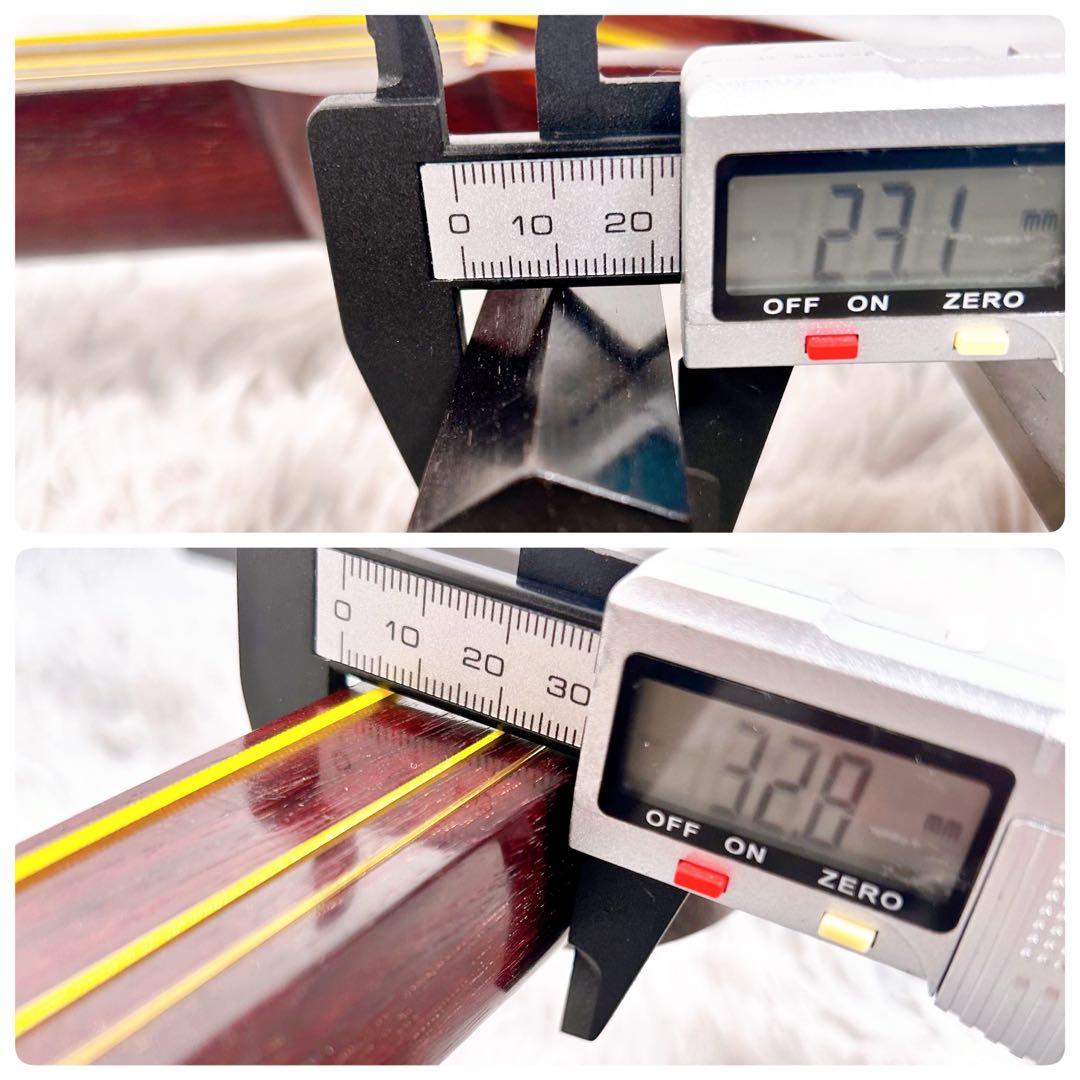 津軽三味線 紅木 太棹 東さわり付 皮やぶれなし 二本溝 天神欠けなし