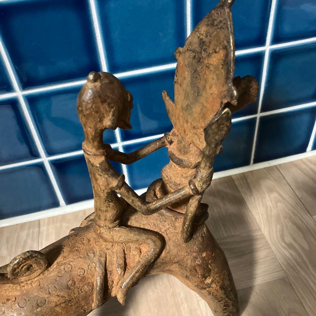 マリ共和国 ドゴン族金属製 オブジェ馬 - メルカリ