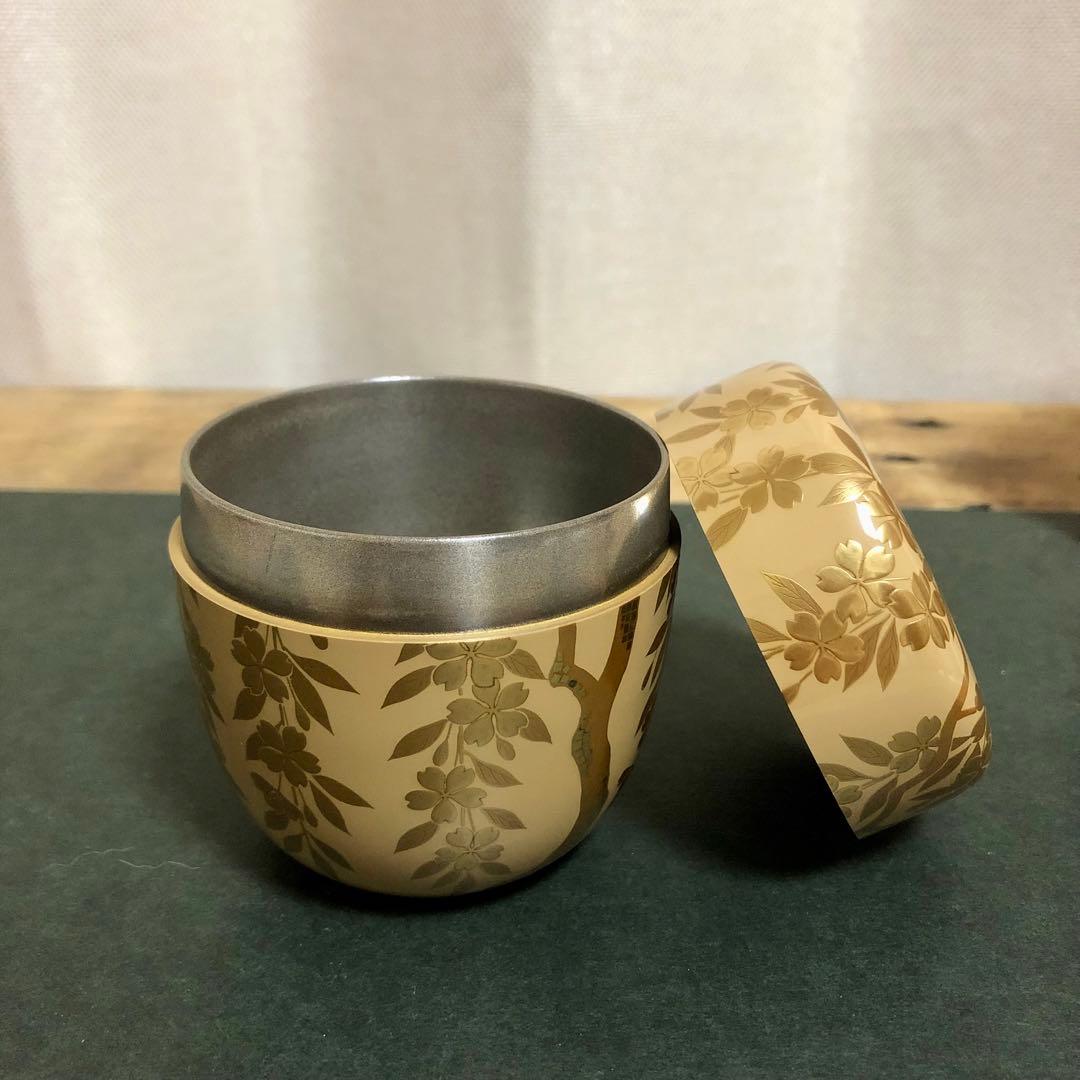 若島孝雄 白塗枝垂桜蒔絵大棗 共箱 茶道具 銀地 - メルカリ