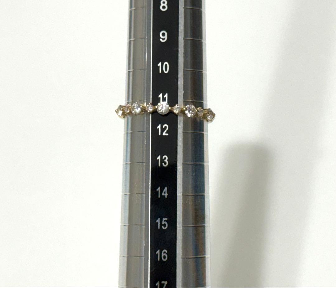 k18メレダイヤ11号リング♪