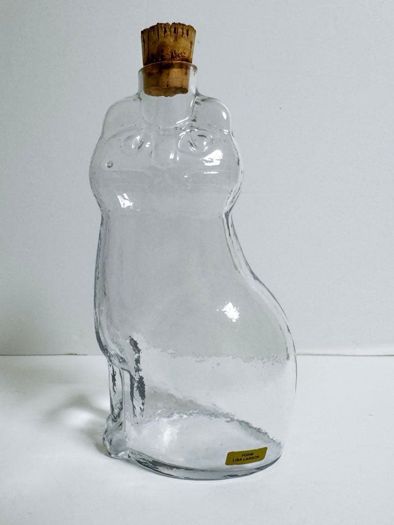 LISA LARSON リサ ラーソンガラスのボトル猫レア