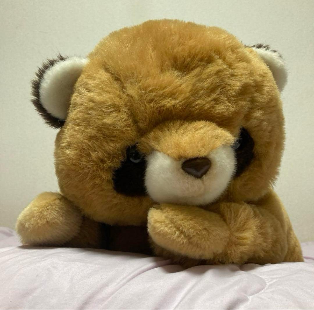 ぬいぐるみの三英 特大サイズ たぬき ぬいぐるみ 中古品 昭和レトロ