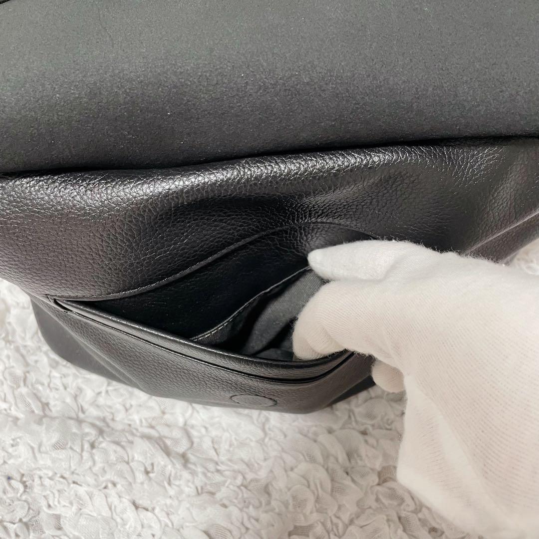 美品✨ear PAPILLONNER レザーフラップ2WAYバッグ S ブラック