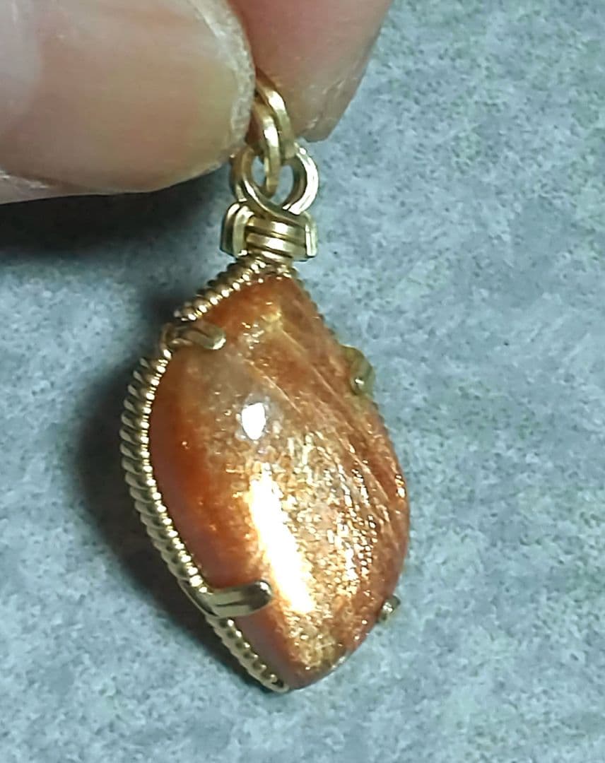 ゴールデンサンストーン 14kgf ペンダントトップ 14KGFチャーム卸通販