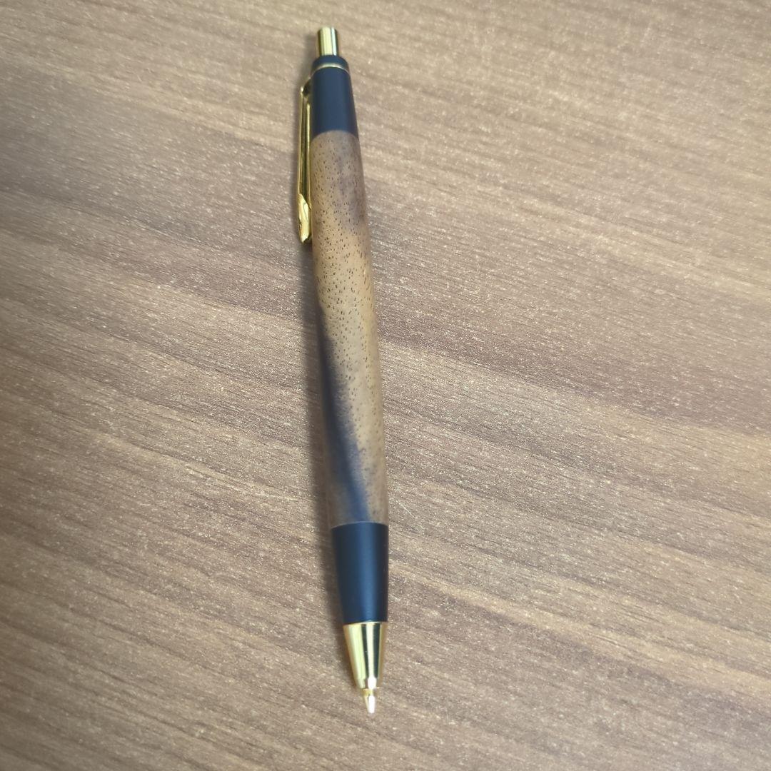 美品】野原工芸 黒柿 シャープペンシル 固定式口金有り おまけ付き