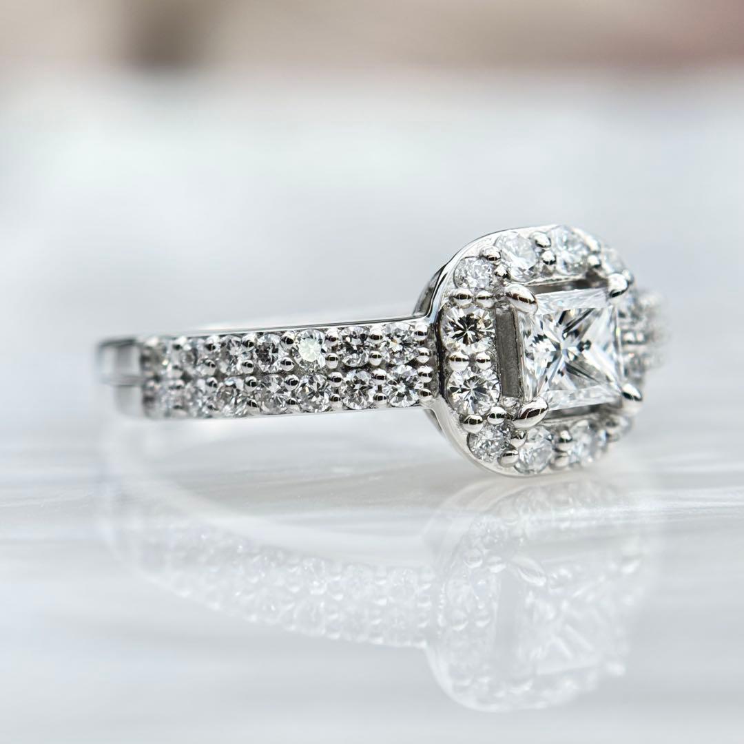 riricoco！ Pt950 ダイヤモンド オールカラーレス リング