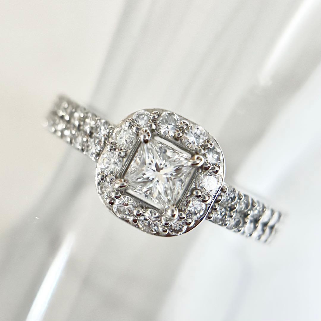 riricoco！ Pt950 ダイヤモンド オールカラーレス リング