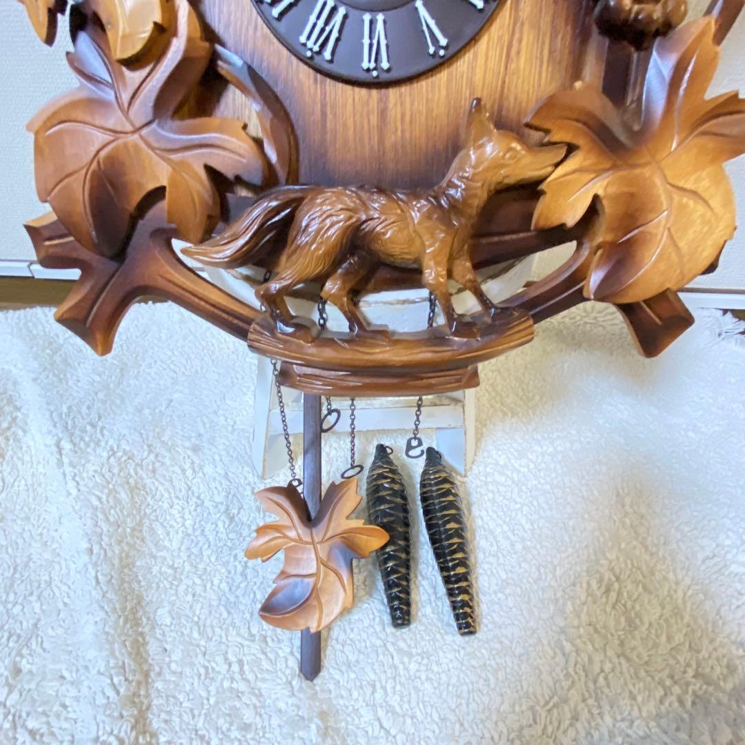 CITIZEN シチズン 壁掛け時計 鳩時計 木製 鹿 アンティーク 振り子付き