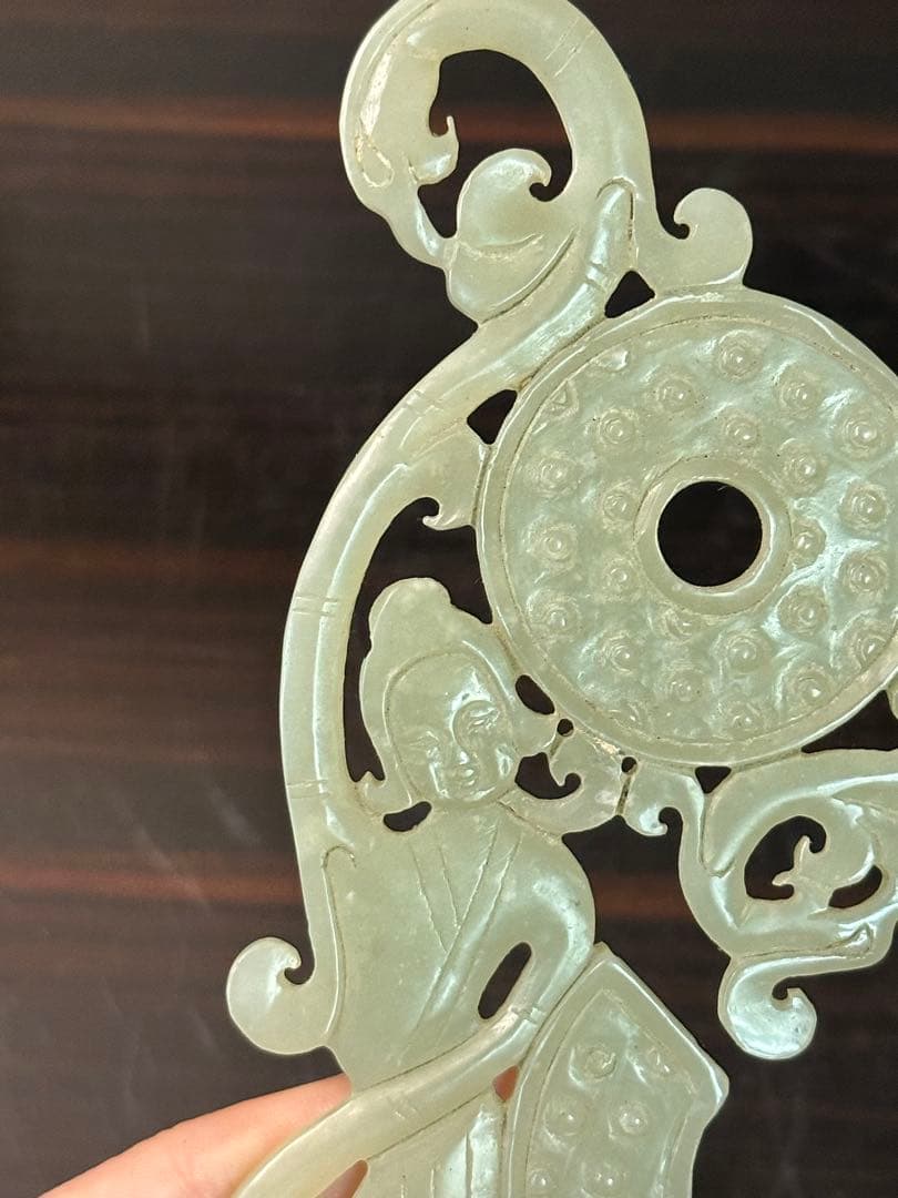 砡雕刻 人物砡雕刻 中國古美術 重 74g