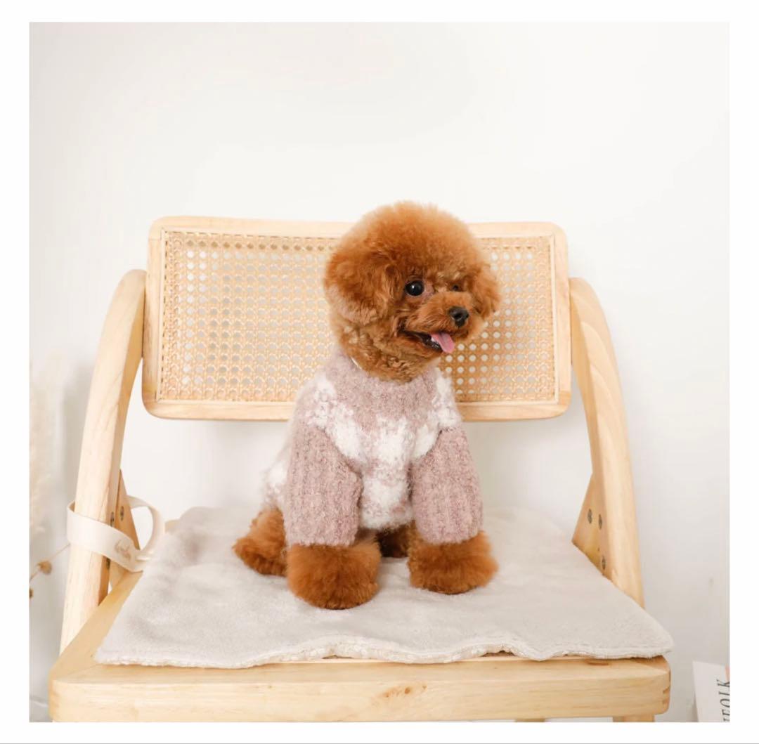 モンシェリ チェックニットトップス ピンク Sサイズ タグ付き - メルカリ